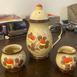 Vintage Floral Ceramic Tea Set